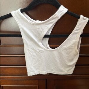 Emma & Sam White Sleeveless Crop Top